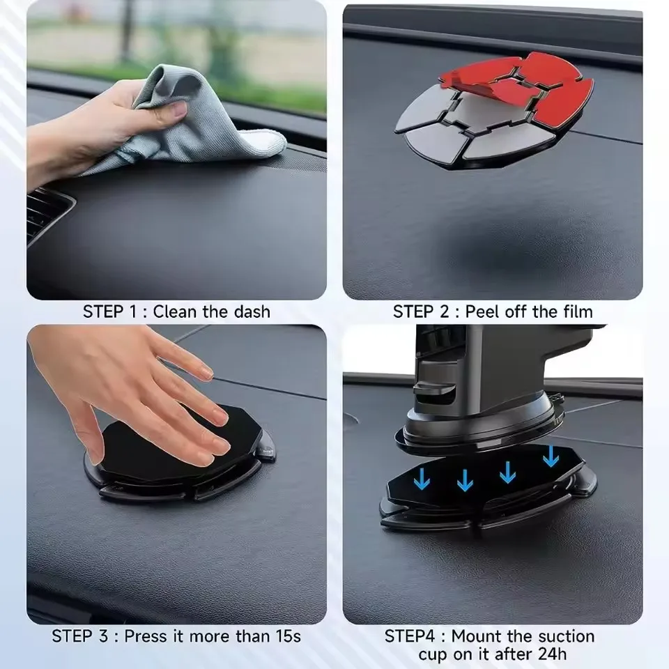 Phone Accessories Japan - Auto-Armaturenbrett Klebende Telefonhalterung Saugnapf-Halterung für Gebogene