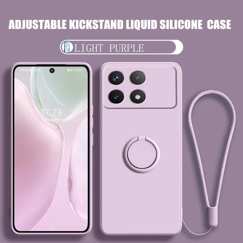 Phone Accessory - Luxus Flüssigkeit Silikon Magnetische Halter Stehen