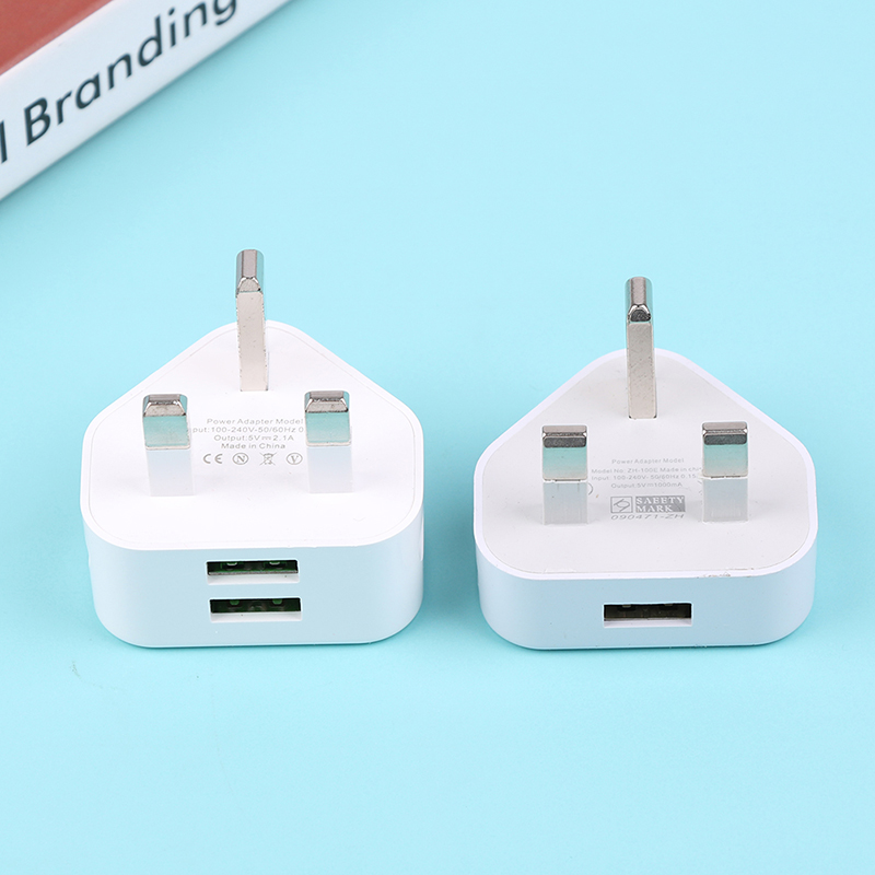 Phone Accessories Design - Universeller UK-Stecker, 3-poliger Wandladegerät-Adapter mit 1/2