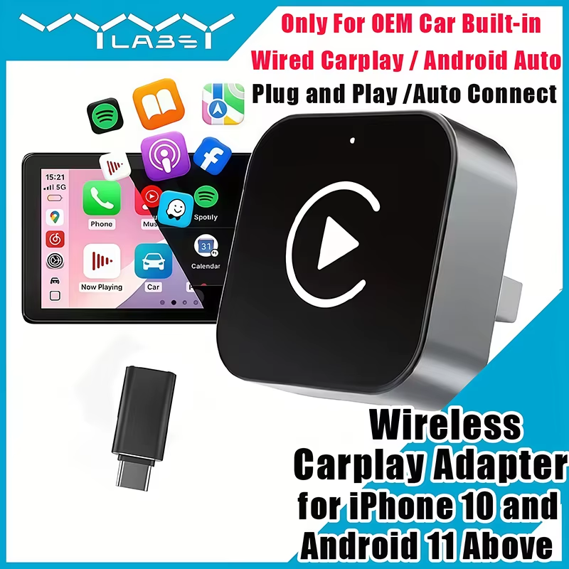 Phone Accessories Design - 2-in-1 Wireless CarPlay Adapter Plug-and-Play für