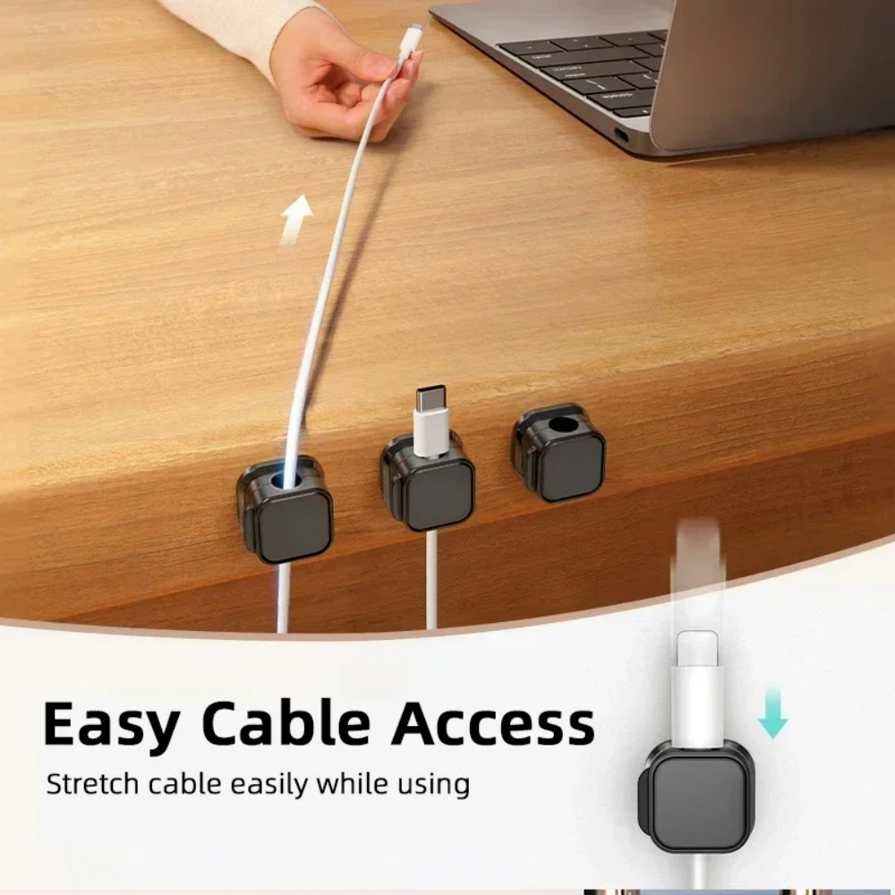 Cable Organizer Magnetic - Magnetischer Kabelclip-Organizer, verstellbarer, selbstklebender Kabel-Organizer, USB-Ladekabel-Organizer