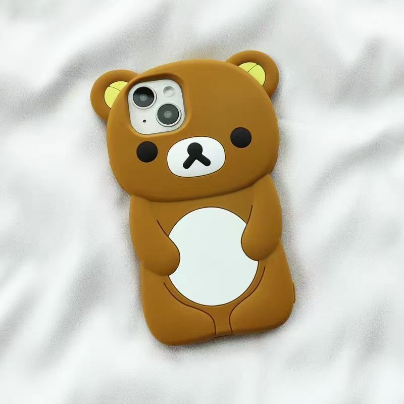 Phone Accessories Design - Rilakkuma Silikon Handyhülle Niedliche Cartoon Vollschutz