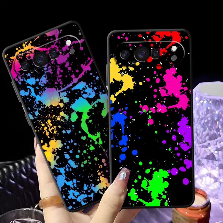Google Pixel 9 - Regenbogen-Farbspritzer Handyhülle für Google Pixel 10A