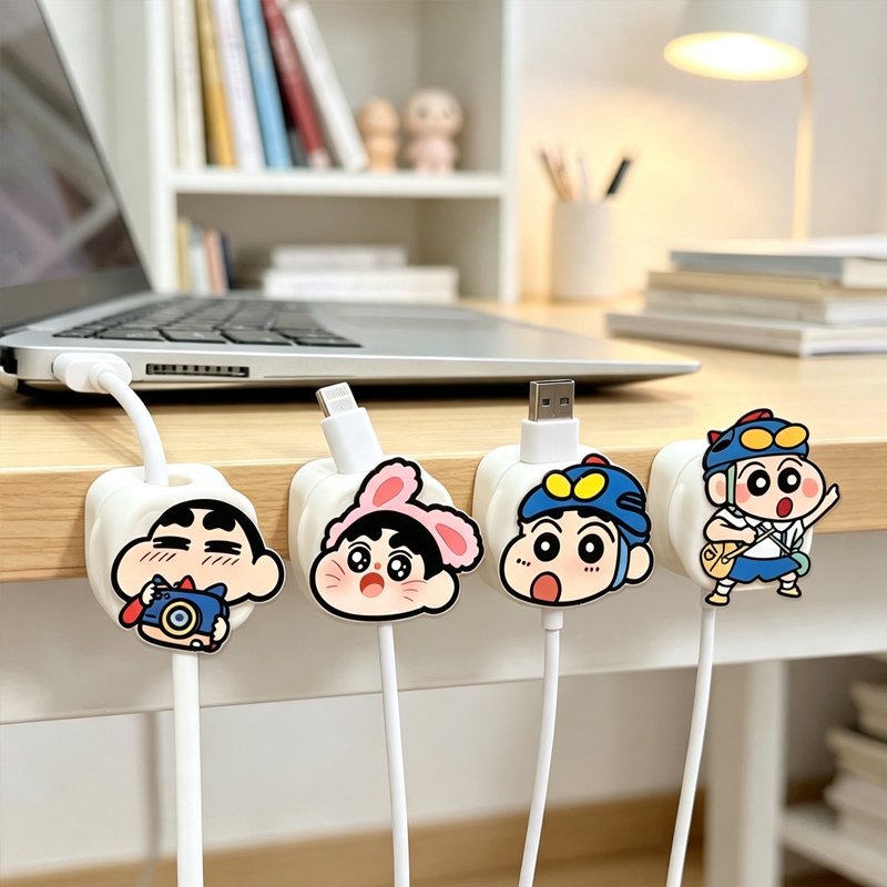 Cable Organizer Magnetic - Kawaii Crayon Shinchan Magnetischer Kabelhalter Desktop-Kabelorganizer