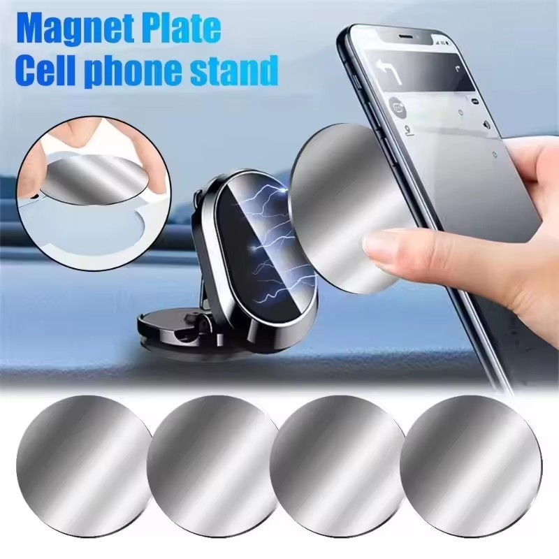 Phone Accessories Japan - 50/1 Stück Metallplatte für Magnet-Autotelefonhalter Runde
