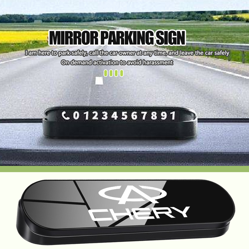 Qq Phone Accessories - Temporäre Parkkarte mit Telefonnummerhalter für Chery