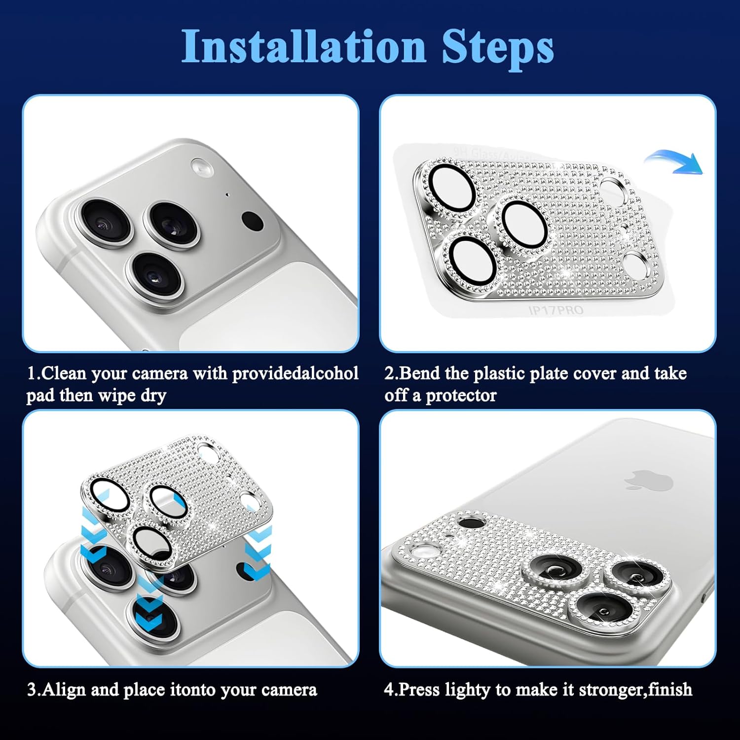 Glitzer-Diamant-Kameraobjektiv – Phone Accessories Design Bewertung und Preis