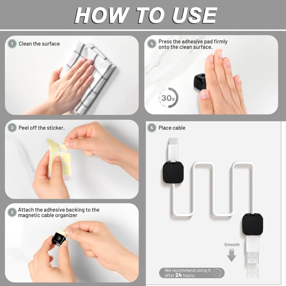 Magnetische Kabelclips zur Kab – Cable Organizer Magnetic Bewertung und Preis